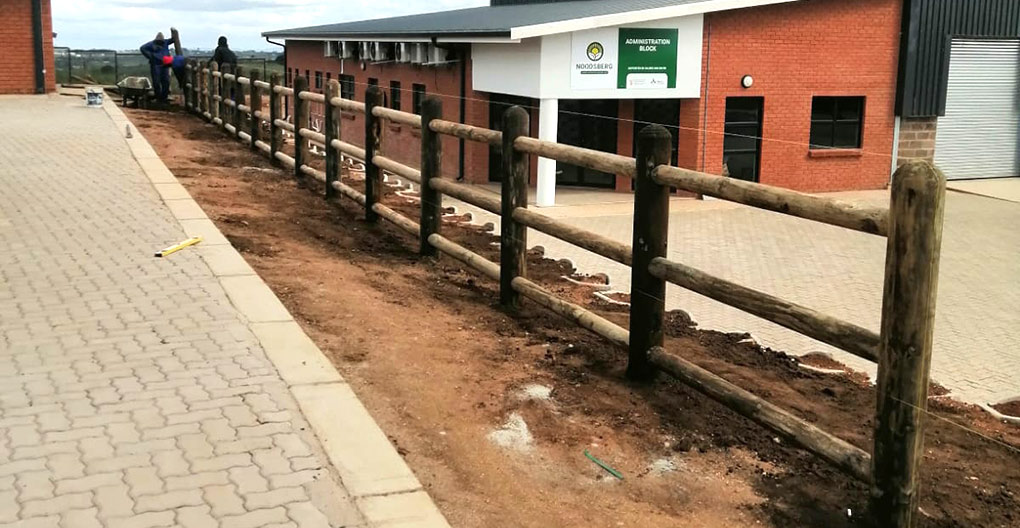 Post and rail fencing by Durban Poles